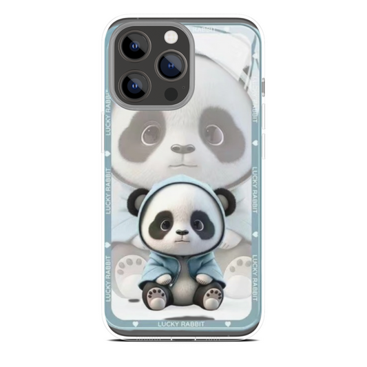 iPhone 13 Pro Clear Panda Sky Blue Phone Case